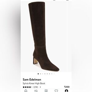 Sam Edelman Sylvia knee high boot size 8.5 wide calf chocolate brown